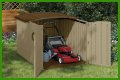 Storage building for a lawn mower
