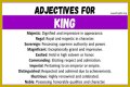 What words describe a king?